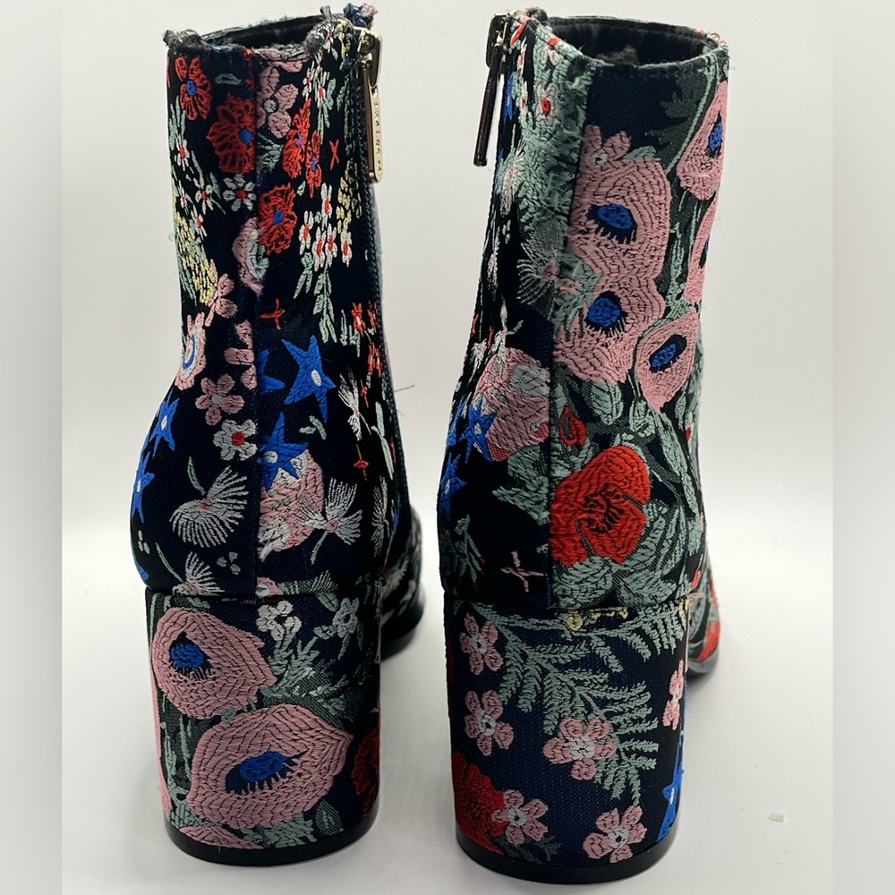 Indigo Rd Floral Embroidered Block Heel Boho Ankle Boots Bootie – Women's 6.5M - Picture 6 of 7